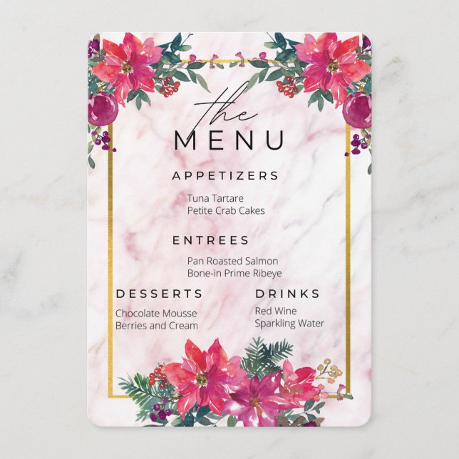 Wedding Set: The Menu (Front)