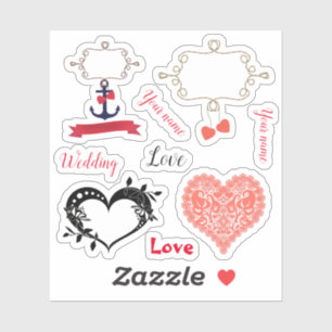 wedding set, wedding, gift, decoration sticker