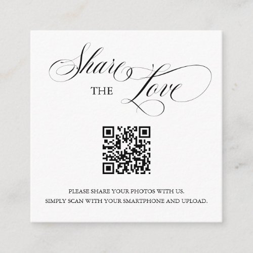 Wedding Share The Love QR Code Photo Insert