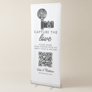 Wedding Share the love QR code Photo Upload Retractable Banner