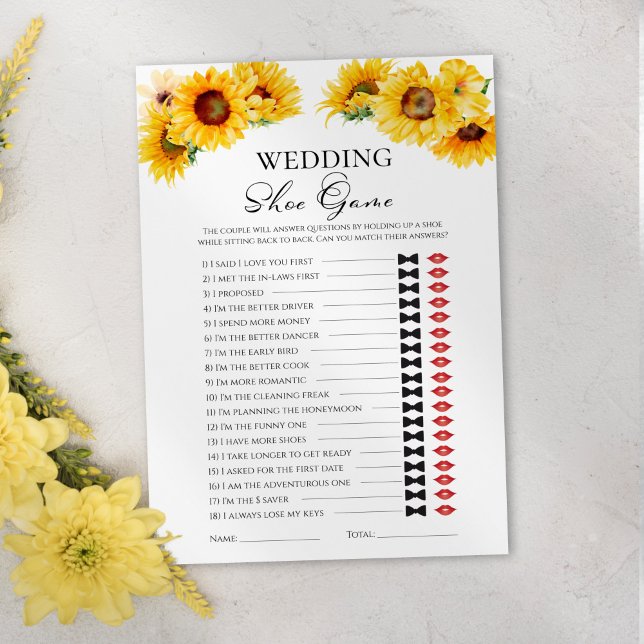 Wedding Shoe | Fall Bridal Shower Game Card (Creator Uploaded)