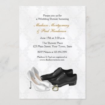 Wedding Shoes  Couple Bridal Shower Invitation by StarStock at Zazzle