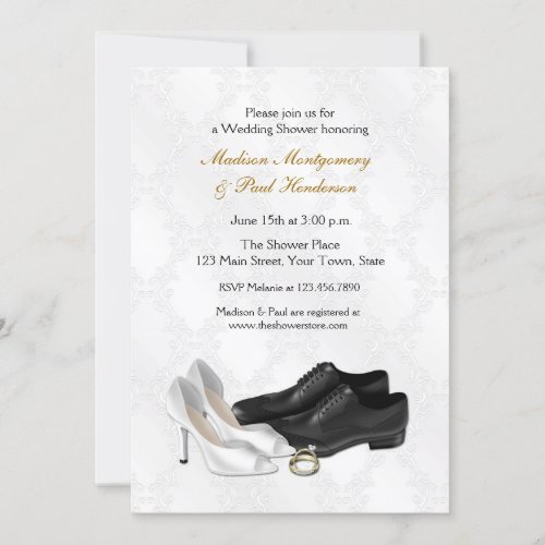 Wedding Shoes, Couple Bridal Shower Invitations