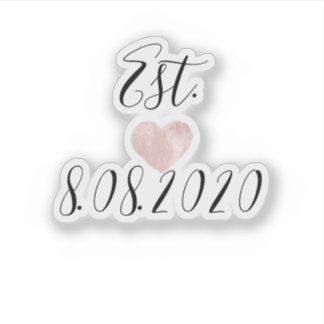 Wedding Shoes Decal Name Date Script Heart Rose