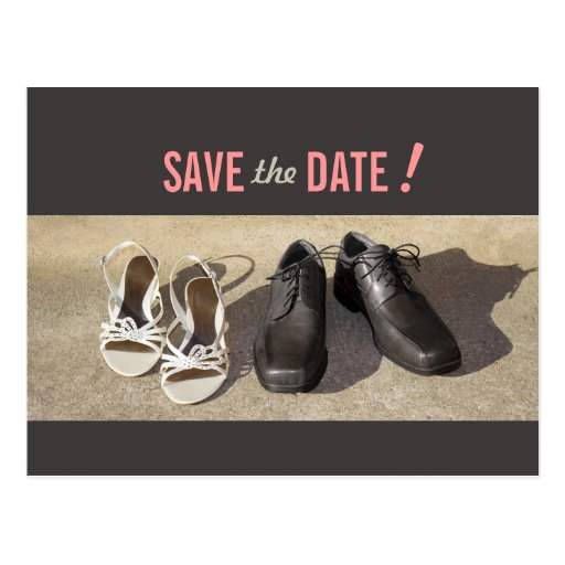 Wedding Shoes - Save the Date postcard | Zazzle