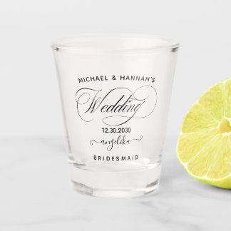 Wedding Shot Glass Favors, Personalized Wedding