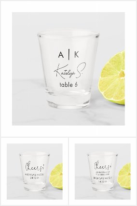 Wedding shot glasses