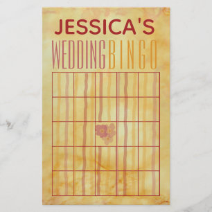 Wedding Shower BINGO Asian Influenced Design Flyer