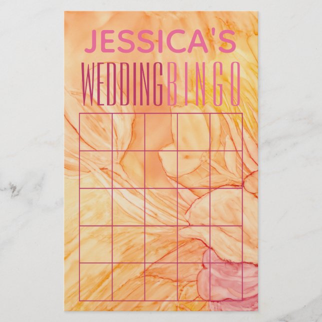 Wedding Shower BINGOFresh Flowers Design Flyer (Front)