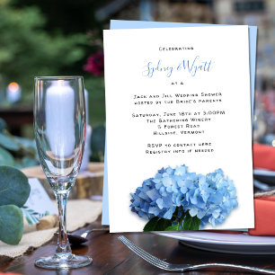 Wedding Shower Blue Flowers Jack n Jill Couples Invitation