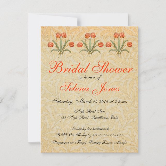 Wedding Shower Bridal Beautiful Invitations (Front)