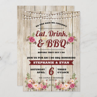 Wedding Shower I Do BBQ Invite 5x7