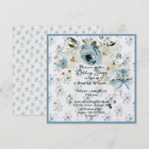 Wedding Shower in Blue Floral Card