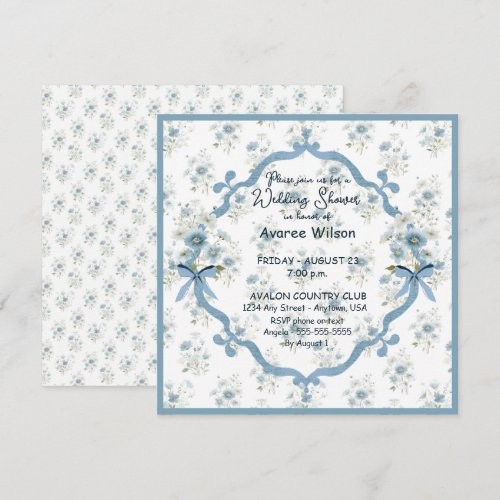 Wedding Shower in Blue Floral