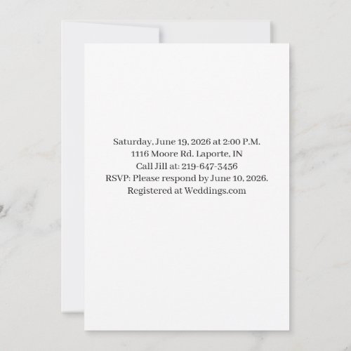 Wedding Shower Invitation Elegant Black and Gold