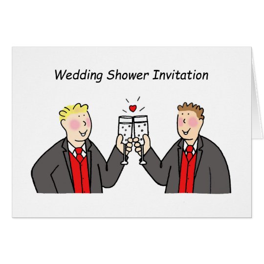 Wedding Shower Invitation for Two Grooms.