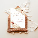 Wedding Shower Invite Boho Terracotta Pampas Grass<br><div class="desc">This lovely Bridal Shower Invitation features hand-painted watercolor florals and pampas grass to set the tone for your bohemian styled event! Easily edit most wording to match your event! Text and arch colors are fully editable —> click the "Edit Using Design Tool" button to edit!</div>