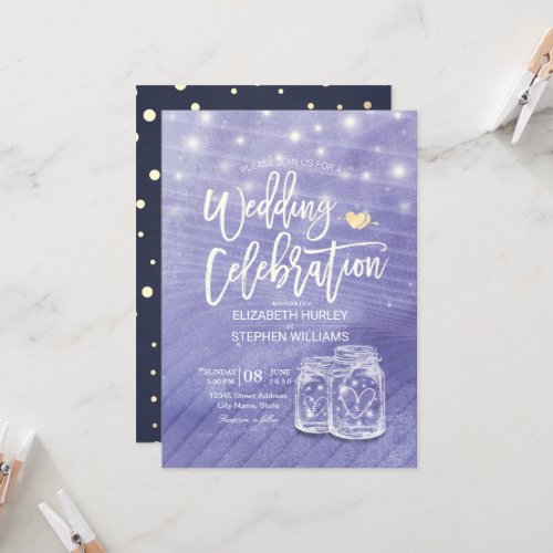 Wedding Shower Mason Jar String Lights I Invitation