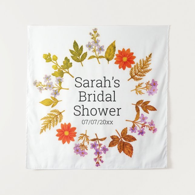 Wedding shower personalized tapestry (Front)