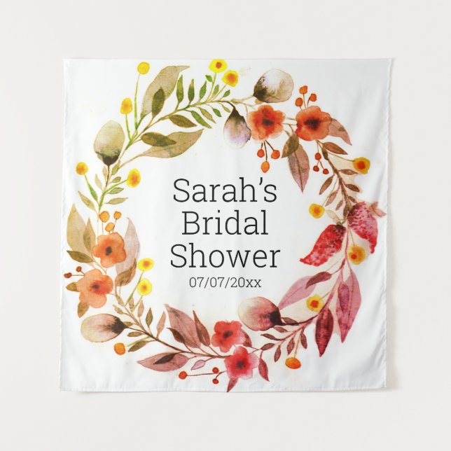 Wedding shower personalized tapestry (Front)