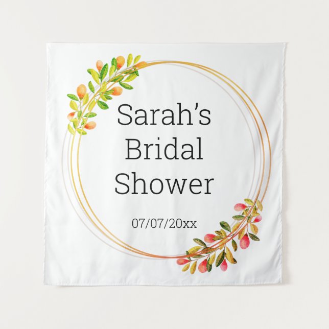 Wedding shower personalized tapestry (Front)