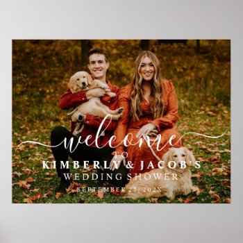 Wedding Shower Photo Welcome Digital Or Poster by Vineyard at Zazzle