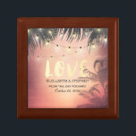 Wedding Shower Summer Beach Palm Tree String Light Gift Box<br><div class="desc">Modern Wedding Gift Box Templates - Elegant Summer Beach Wedding String Lights and Palm Trees.
A Perfect Design for your Big Day. All text style,  colors,  sizes can be modified to fit your needs!</div>