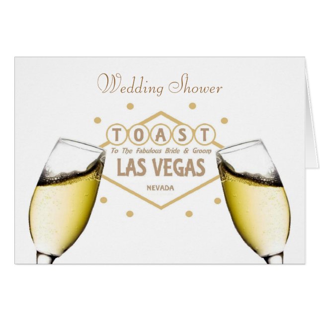 Wedding Shower "TOAST" to Bride & Groom Las Vegas  (Front Horizontal)