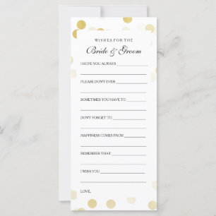 Wedding Shower Wishes Faux Gold Foil Glitter Light