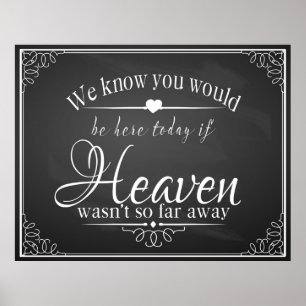 wedding sign Because Someone is in heaven