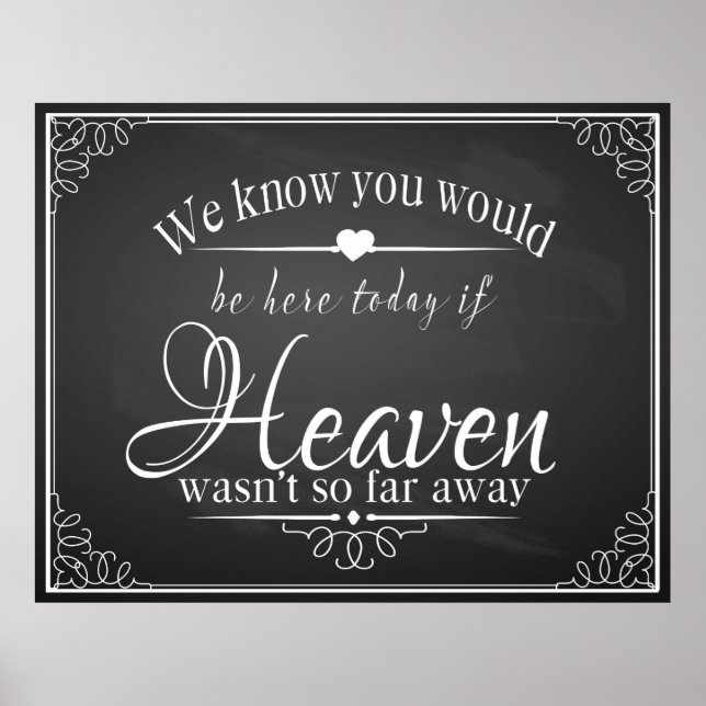 wedding sign Because Someone is in heaven (Front)