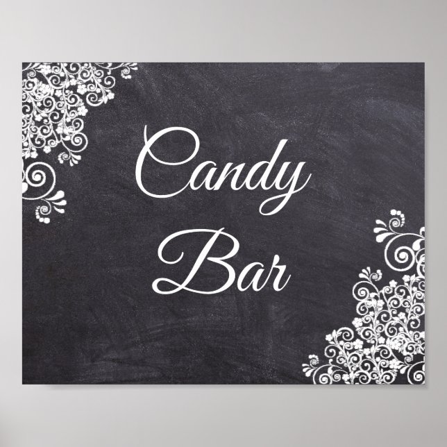 Wedding Sign Candy Bar Chalkboard Look (Front)