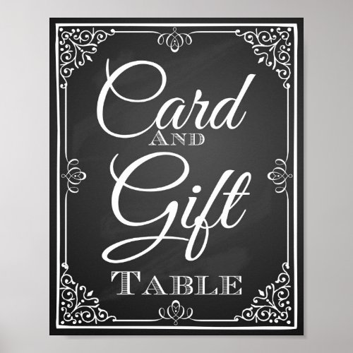 Wedding sign card and gift table chalkboard