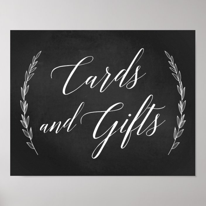 Wedding Sign Card & Gift Wedding Chalkboard Sign