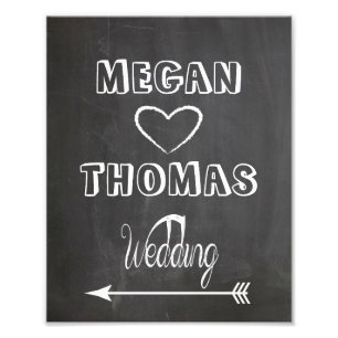 Wedding sign Chalkboard style party way left