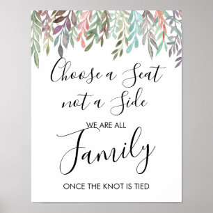 Wedding Sign – Choose A Seat Greenery Sign