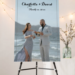 Wedding Sign Couple's Photo