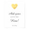 Wedding sign custom text, faux gold heart template