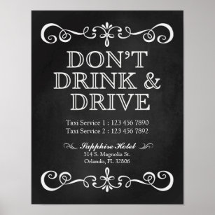 Wedding Sign – Don’t’ Drink & Drive Chalkboard