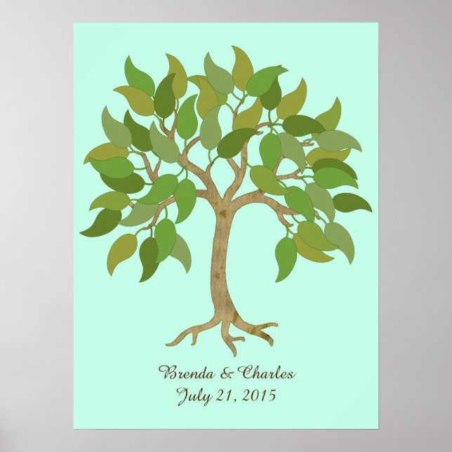 Wedding Sign In Tree Poster (Front)
