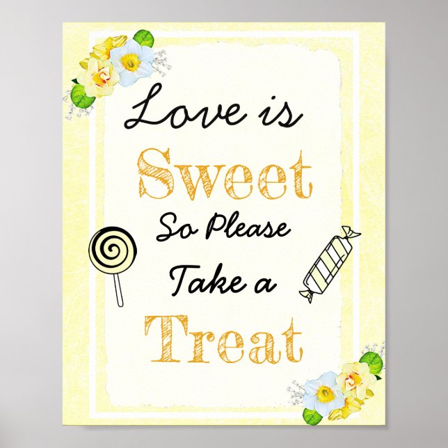 Wedding Sign Love is Sweet (Front)