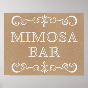 Wedding Sign – Mimosa Bar Rustic Wedding Sign
