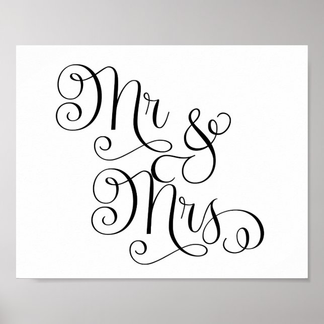 Wedding Sign - Mr. & Mrs.- (Front)
