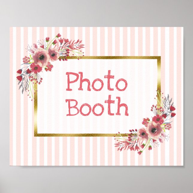 Wedding Sign Photo Booth Chalkboard Look (Front)