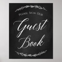 Wedding Sign – Sign Our Guestbook Chalkboard Sign