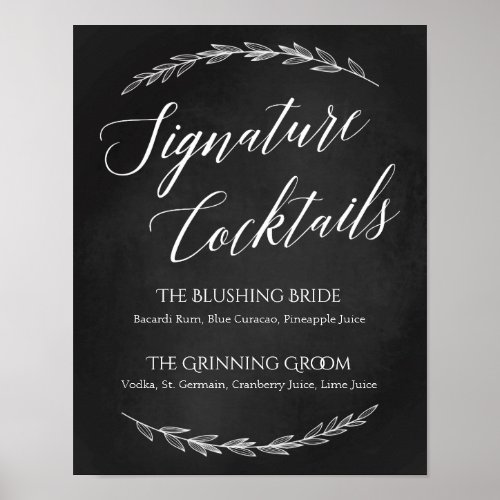 Wedding Sign â Signature Cocktail Chalkboard Sign