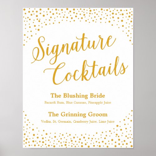 Wedding Sign â Signature Cocktail Confetti Sign