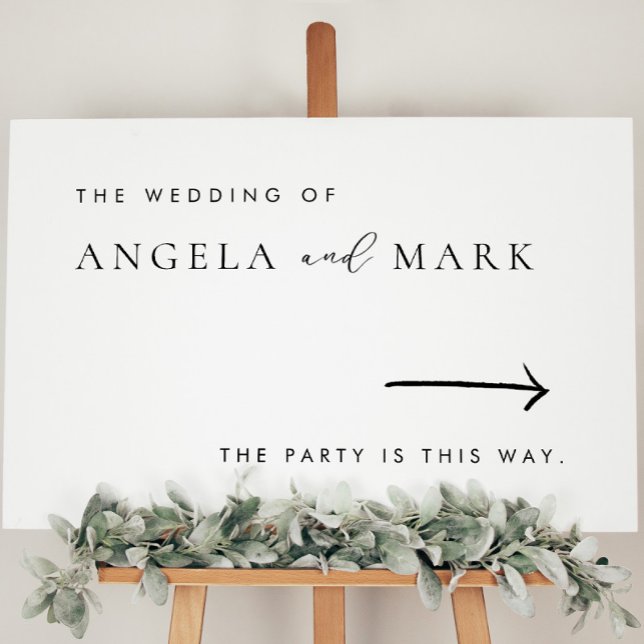 Wedding Sign | The Party is This Way Direction (Creator Uploaded)