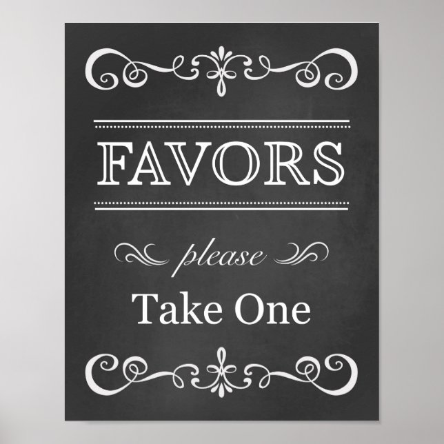 Wedding Sign – Wedding Favor Sign Chalkboard (Front)