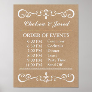 Wedding Sign – Wedding Schedule Rustic Sign